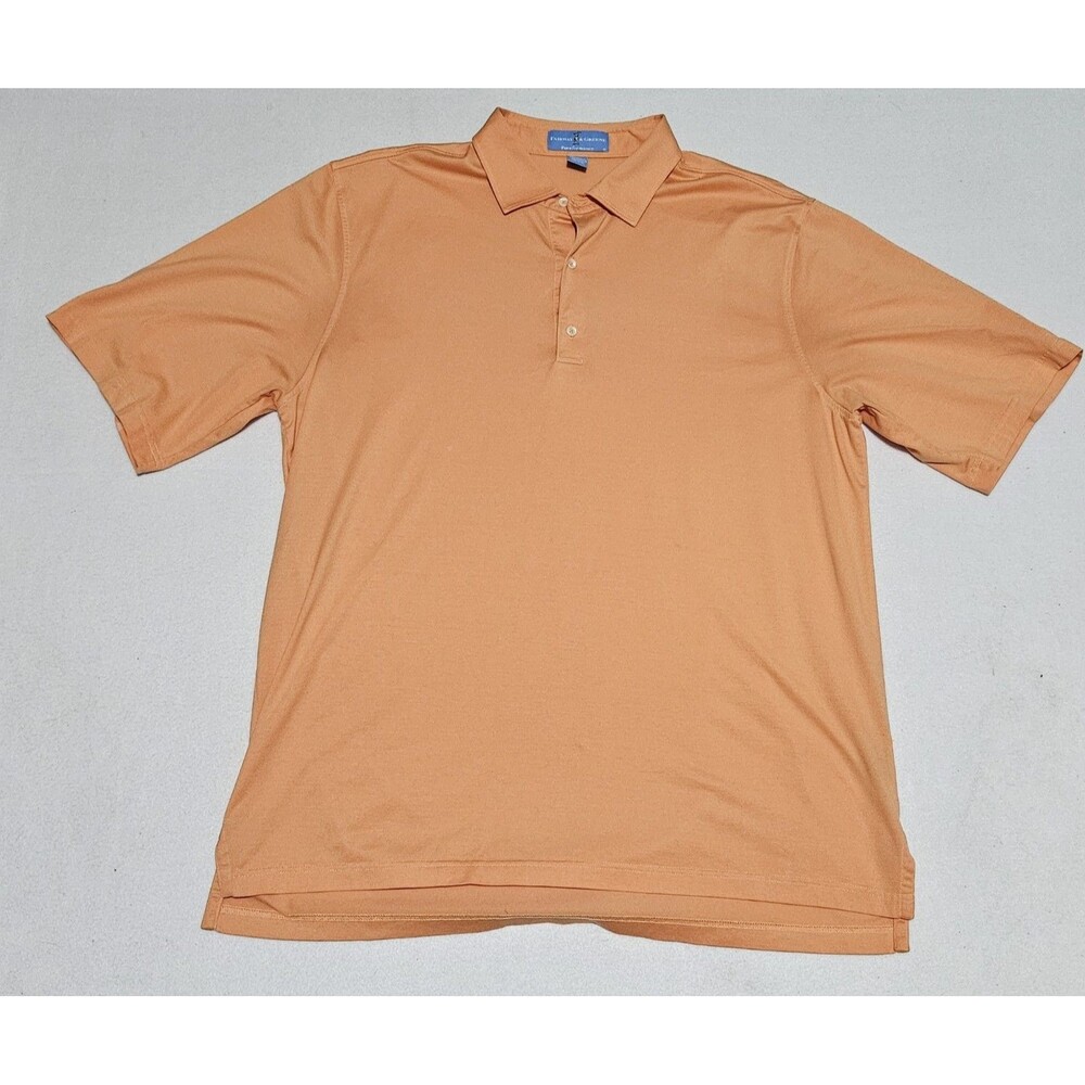 Fairway & Greene Pureformance Golf Shirt. Orange logo on Sleeve Size XL